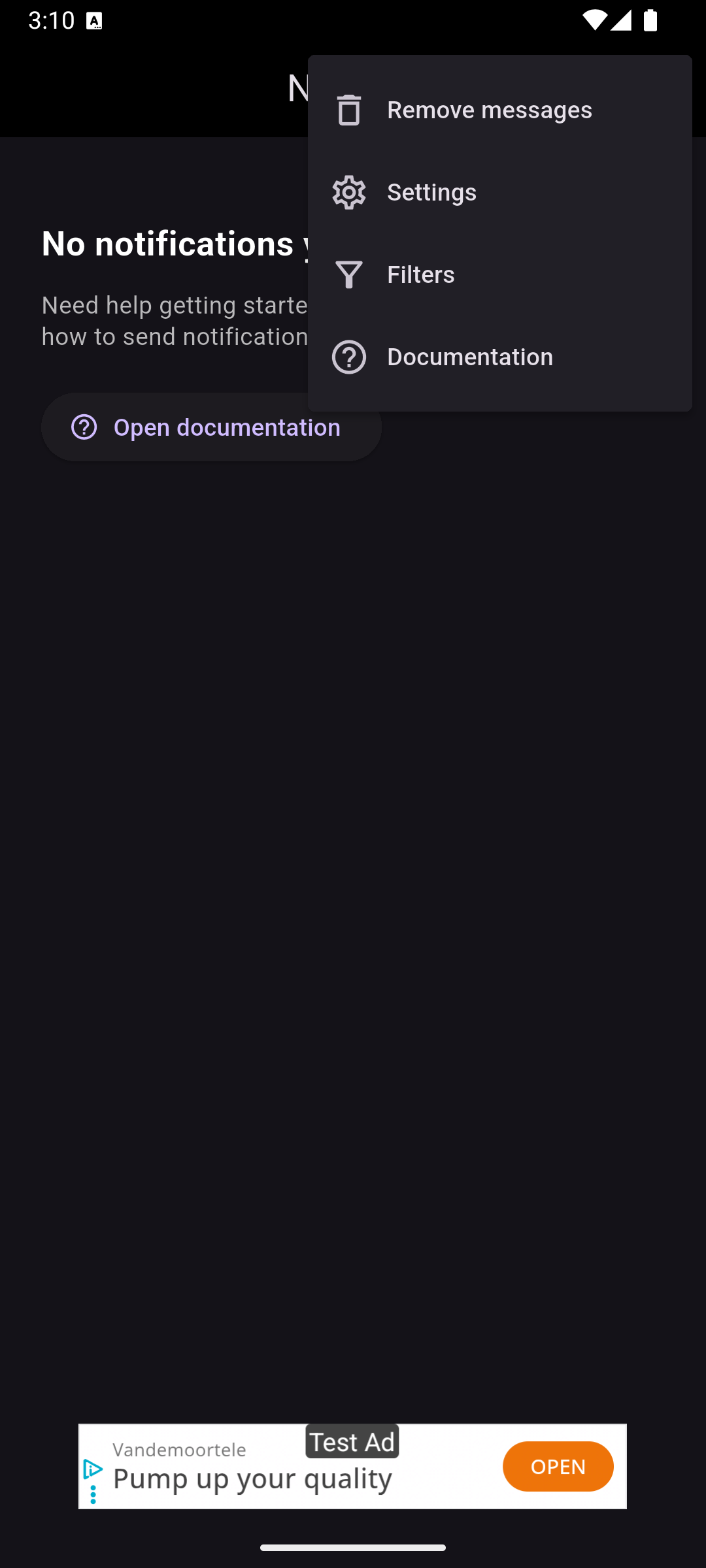 Tap the three dots in the top-right corner to open the Settings menu